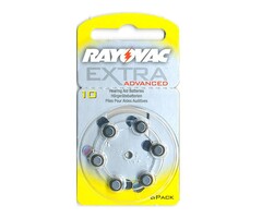 Rayovac extra advanced hoortoestel batterijen type 10 | geel | PR70