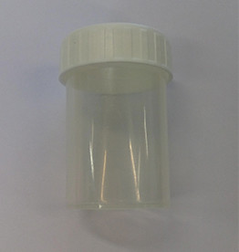 60 ml Sammeltopf PP mit Schraubverschluss - weiß