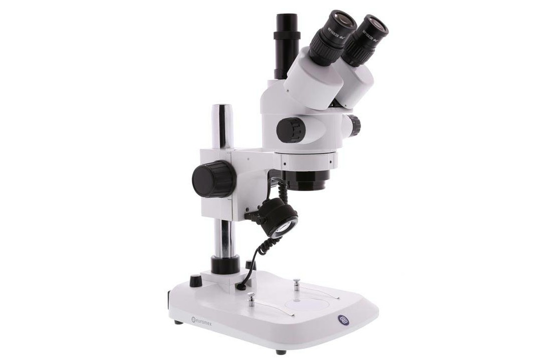 StereoBlue Trinocular Stereo Microscope 7x/45x, Pillar Stand