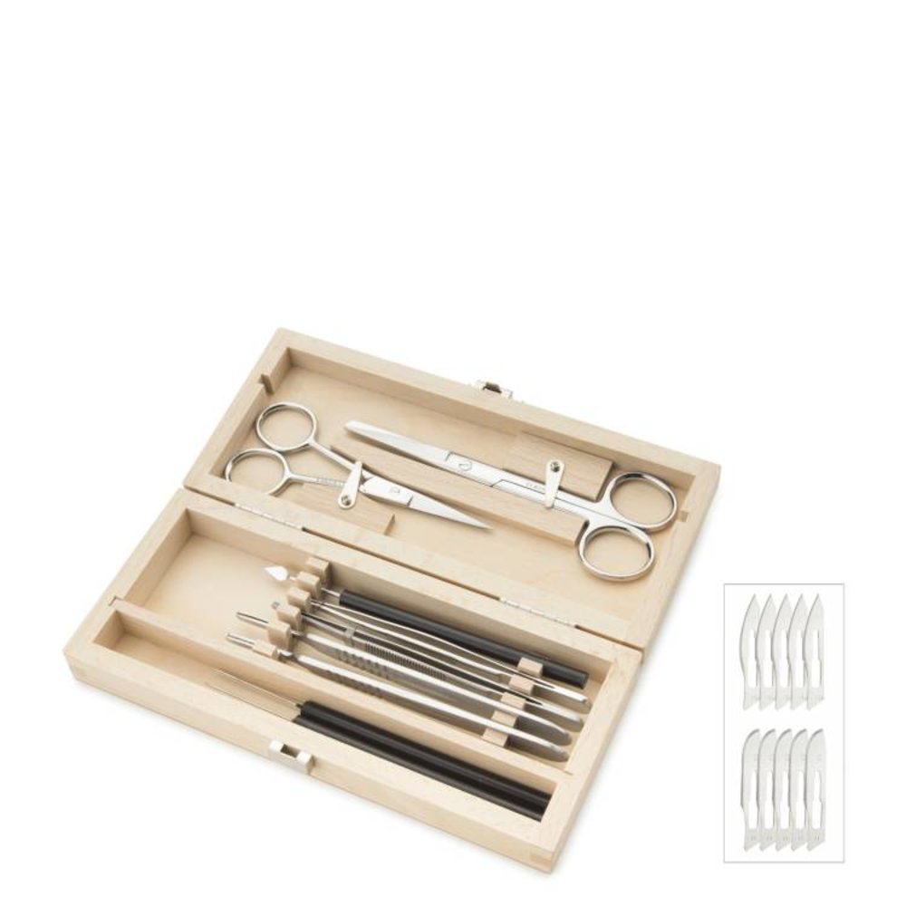 Omegon Präpariersatz 8-teilig - Rostfreies Werkzeug Für Mikroskopie In Kunststoff-Etui