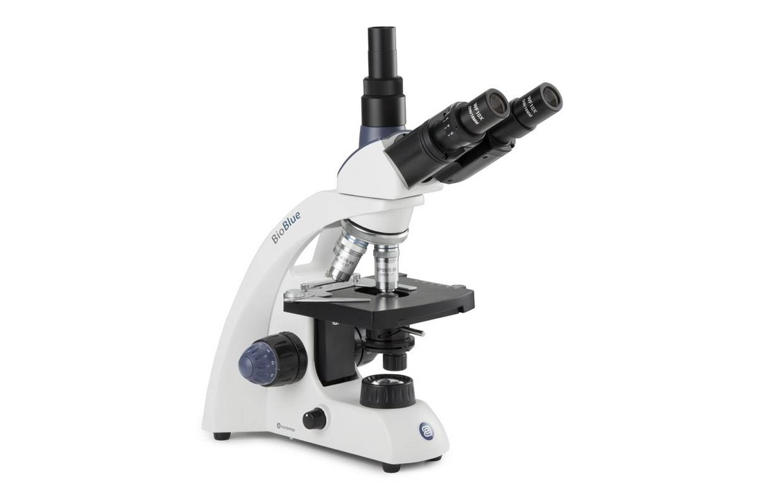 BioBlue Trinoculaire Microscoop SMP 4x/10x/S40x/S60x