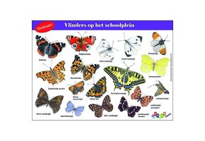 Doekaart Vlinders op het schoolplein