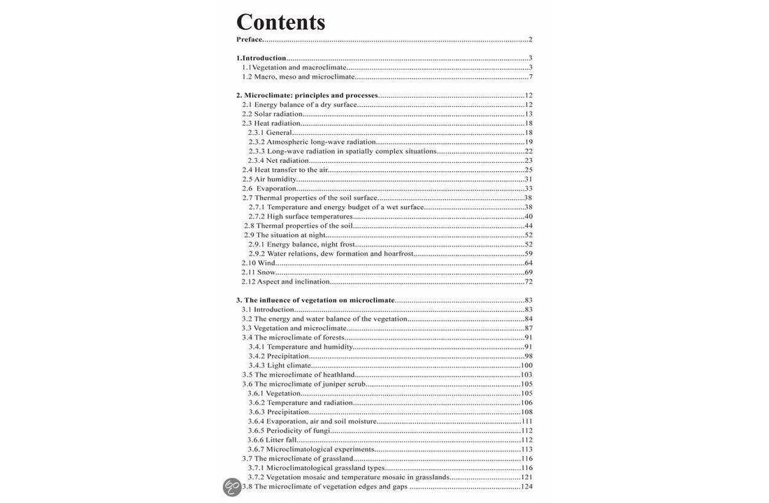 Microclimate, vegetation & fauna