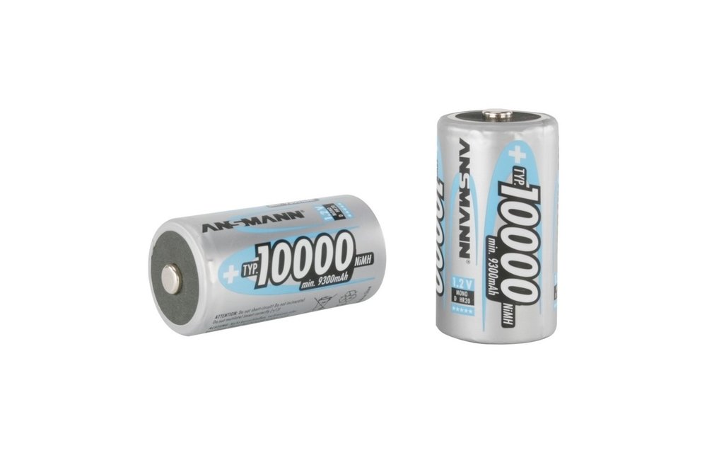 NiMH Premium maxE 10000mAh D - 2 pack