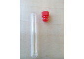 Reageerbuis plastic 13 x 75 mm + dop (100 stuks)