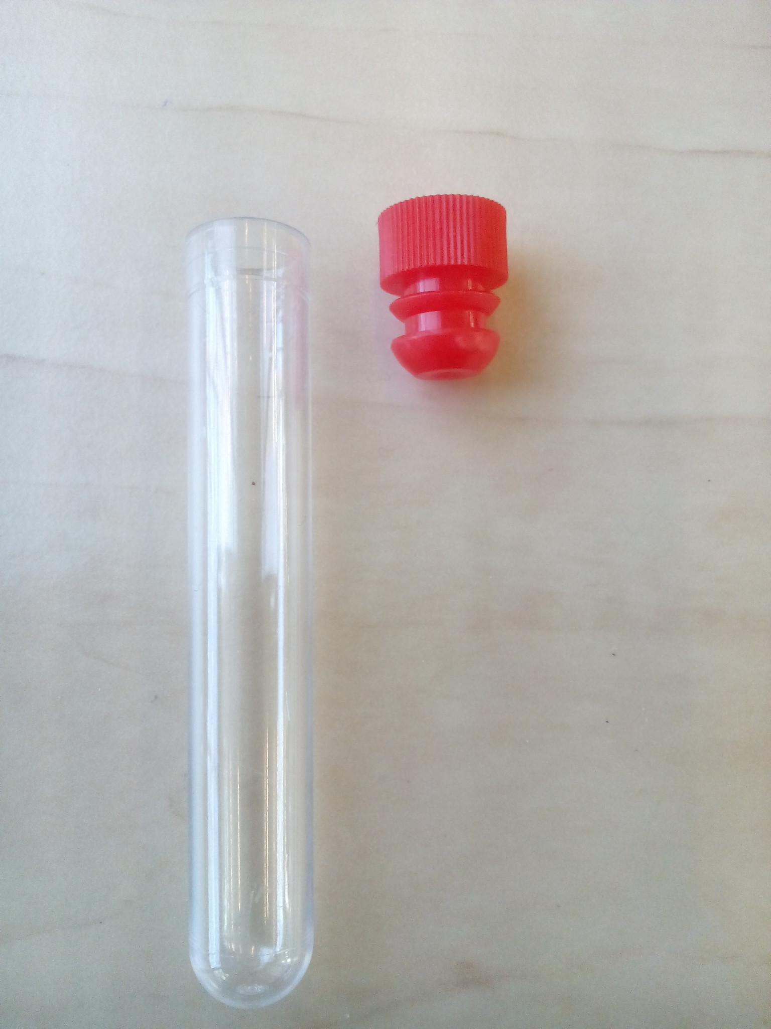 Test tube plastic 13 x 75 mm + cap (100 pieces) sterile