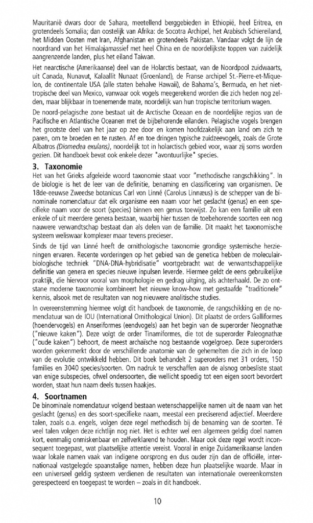 11-talig Handboek met de namen van alle Holarctische vogels