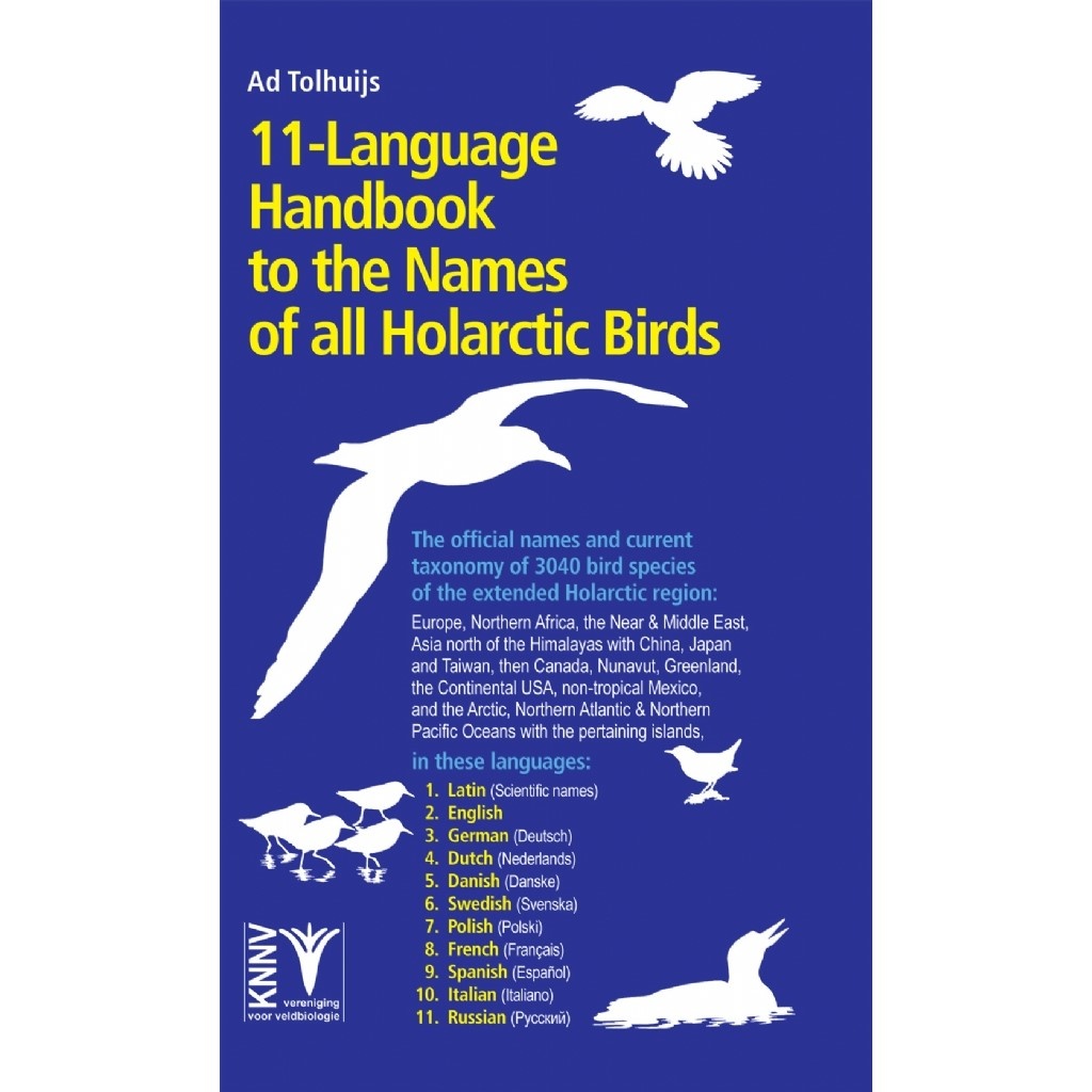 11-talig Handboek met de namen van alle Holarctische vogels