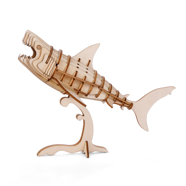 Houten 3D Puzzel Haai