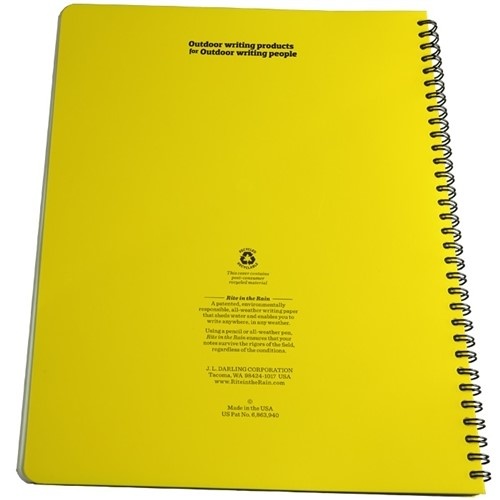 Waterproof Side Spiral Notebook A4