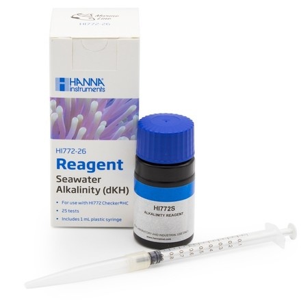 HI772-26 Seawater alkalinity reagents 0.0 to 20.0 dKH, 25 Tests