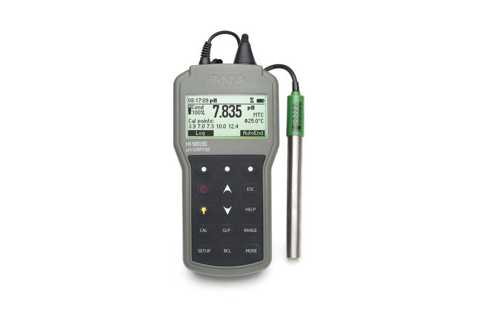 HI98191 Waterbestendige draagbare pH/mV/ISE-meter met grafisch display en kalibratie-check