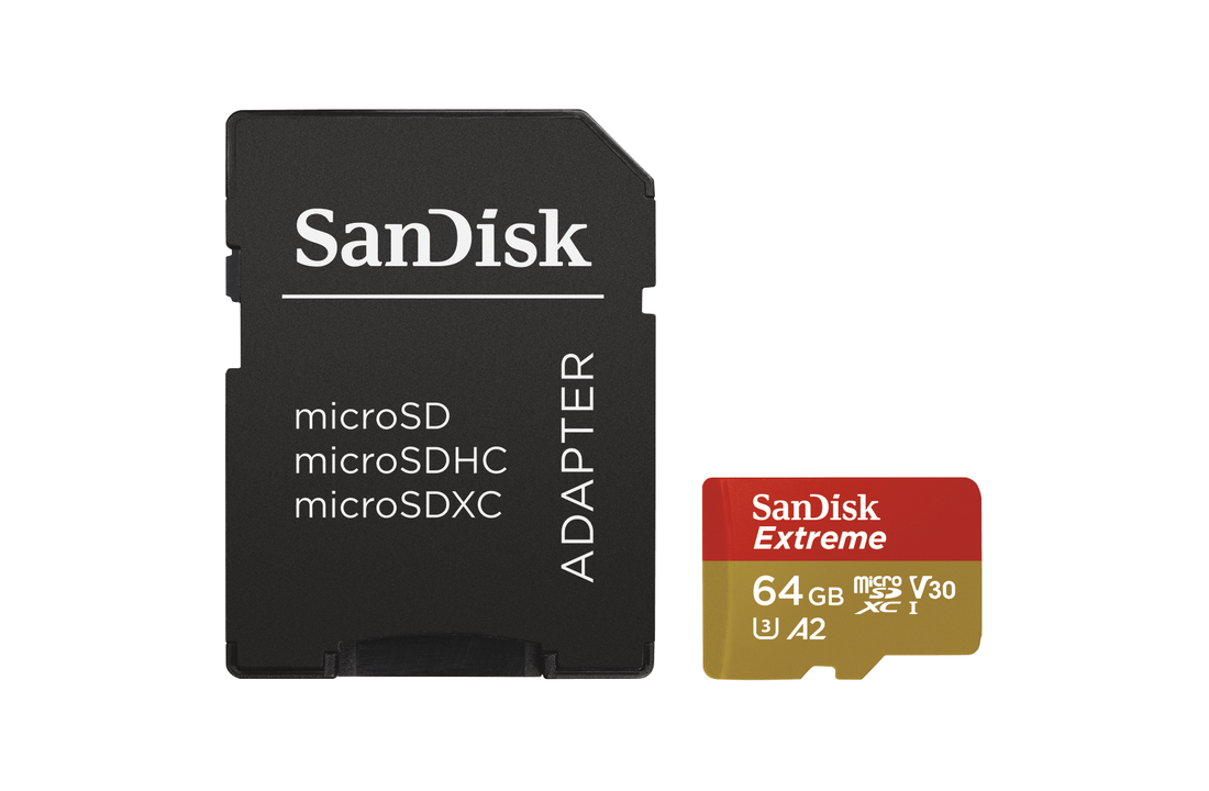 MicroSDXC Extreme SD Card with Adapter 64GB/128GB - 160MB/s