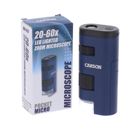 Carson Pocket Micro™ 20x-60x LED Lighted Zoom Microscope 