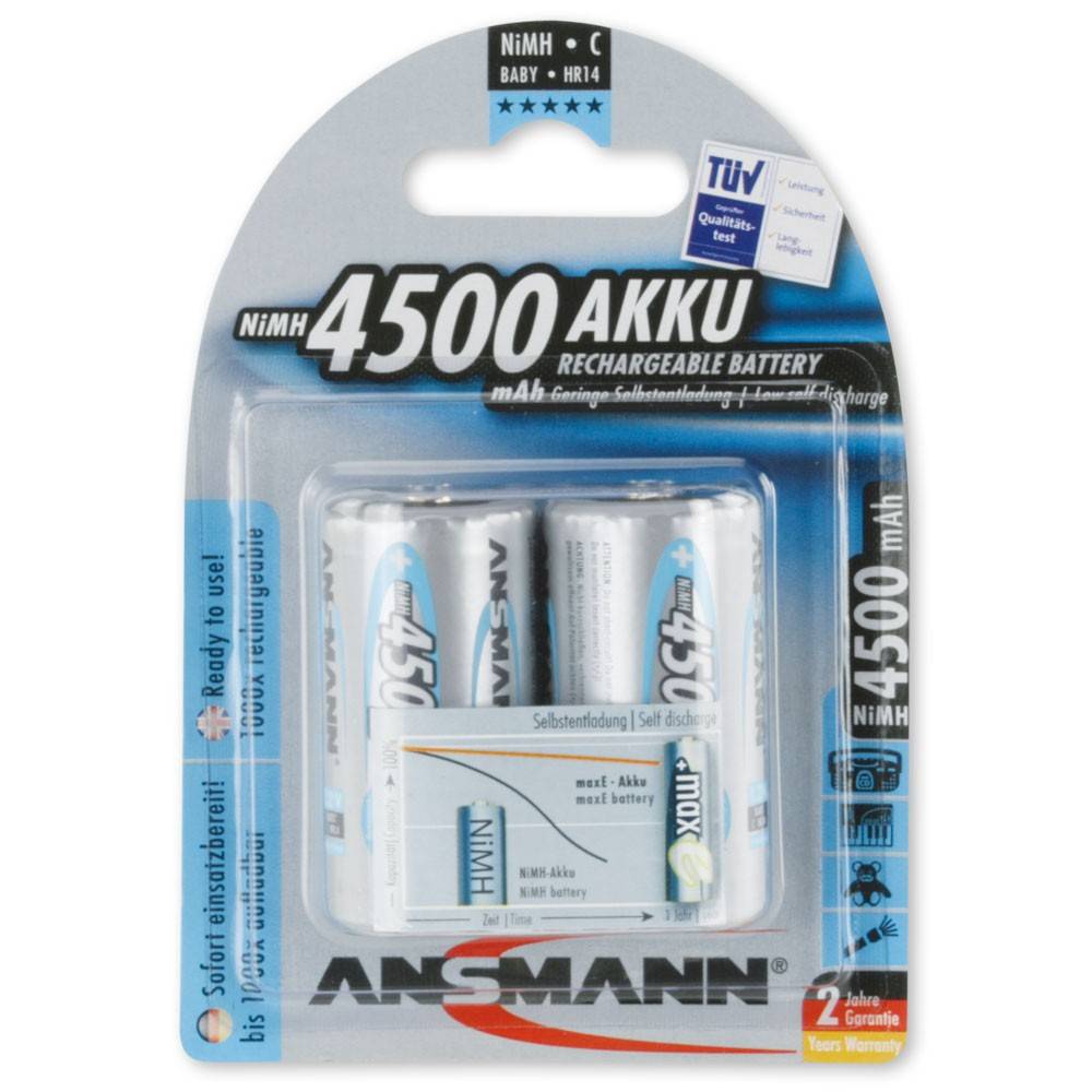 NiMH Premium maxE 4500mAh C - 2 pack