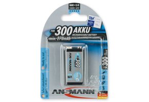 Ansmann NiMH Premium maxE 300mAh 9V-Block