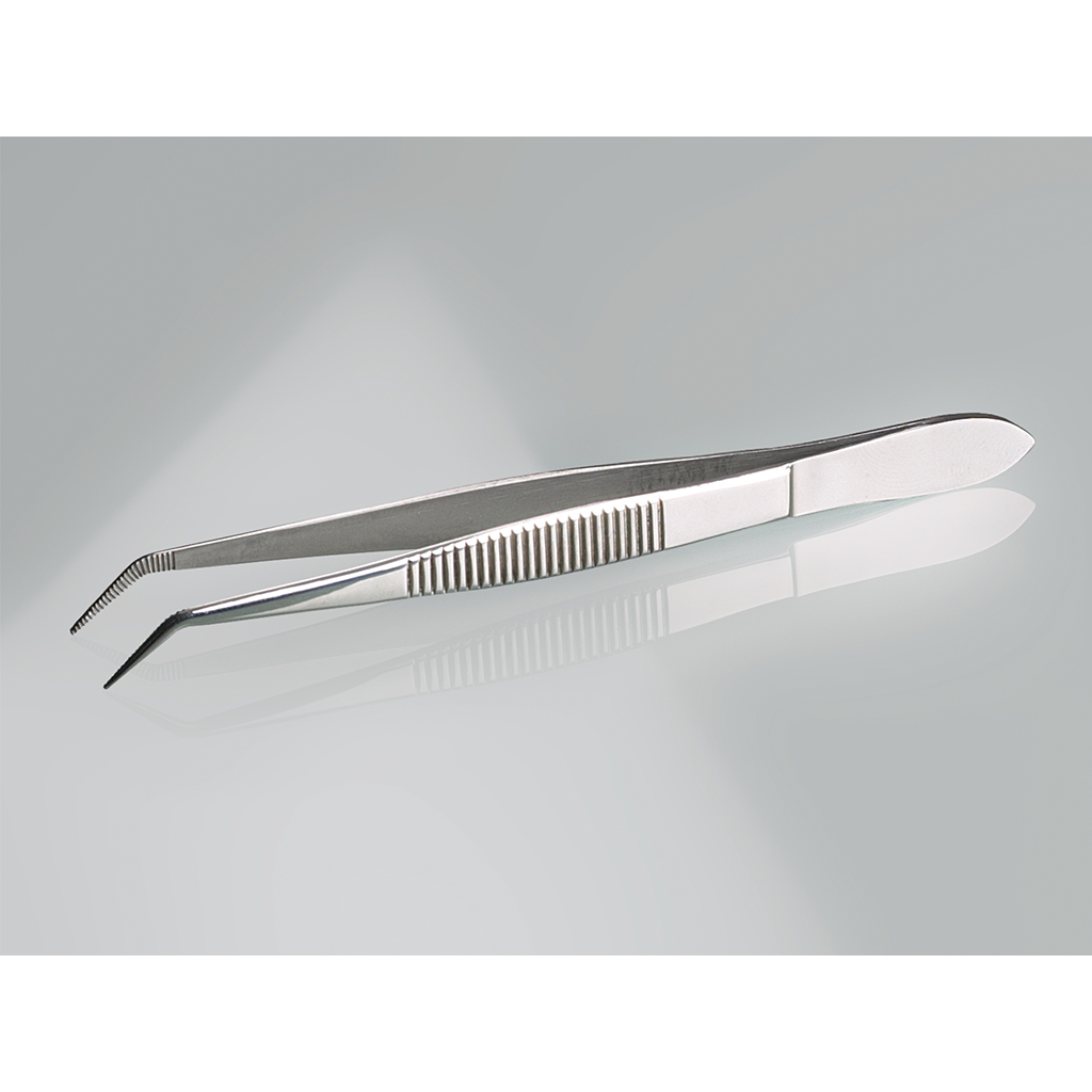 Pincet, RVS, spits, gebogen, 105 mm of 130 mm