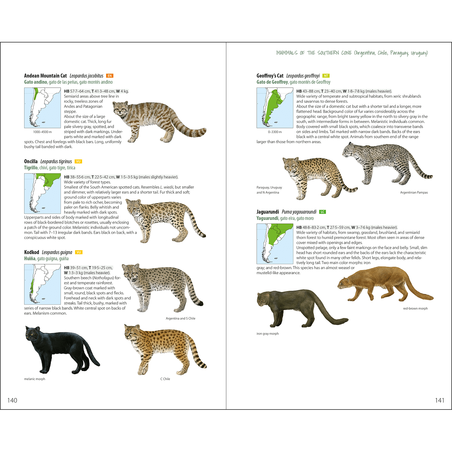 Mammals Of The Southern Cone Argentina Chile Paraguay Uruguay Veldshop Nl