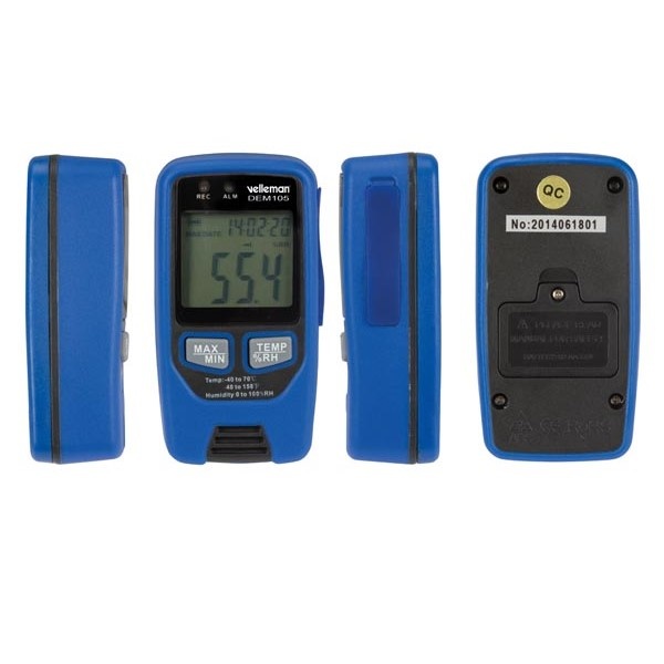 Datalogger voor Temperatuur en Vochtigheidsgraad met USB-ingang