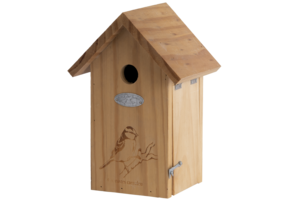 Blue tit nest box silhouette