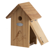 Blue tit nest box silhouette