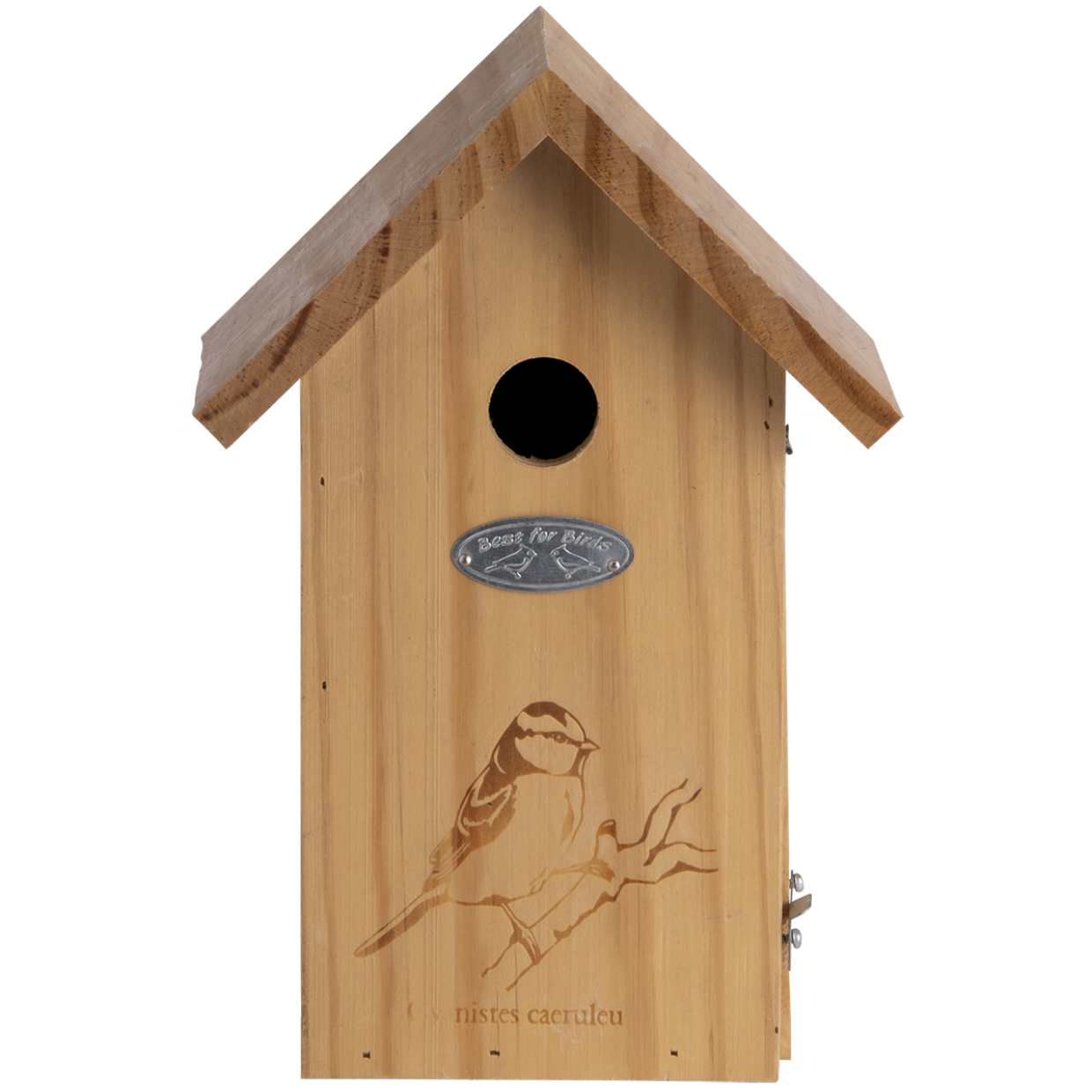 Blue tit nest box silhouette