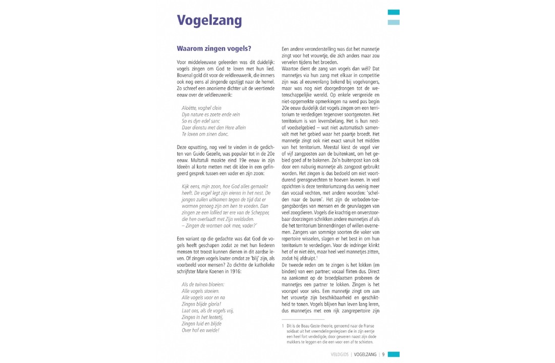 Veldgids Vogelzang - Vogels herkennen aan hun zang en roep