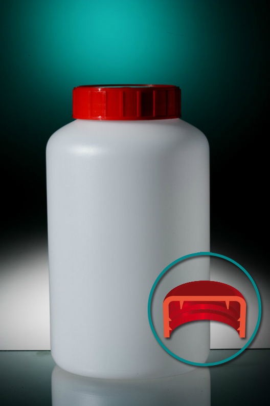 Jar HDPE Round, with screw cap 1000ml