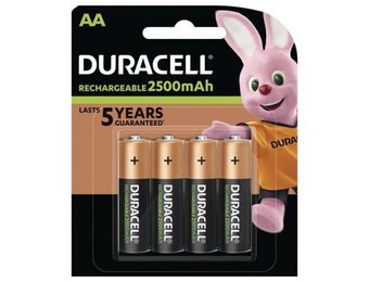 Duracell Rechargeable Batteries 2500mAh AA - 4 pcs