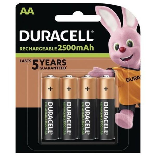 Duracell Rechargeable Batteries 2500mAh AA - 4 pcs