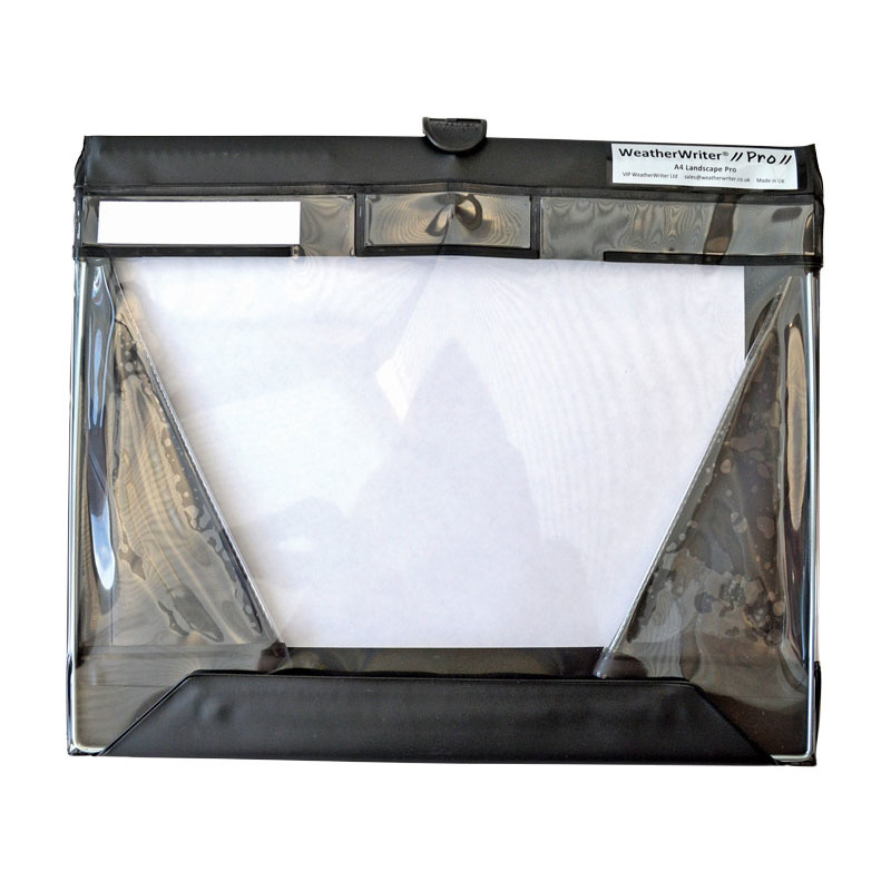 WeatherWriter A4 Pro Landscape Waterproof Clipboard - top & bottom clips
