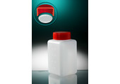 Jar HDPE square with screw cap + insert plug 250ml