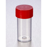 Verzamelpot PP aseptisch 40 ml schroefdeksel - rood