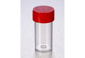 Verzamelpot PP aseptisch 40 ml schroefdeksel - rood