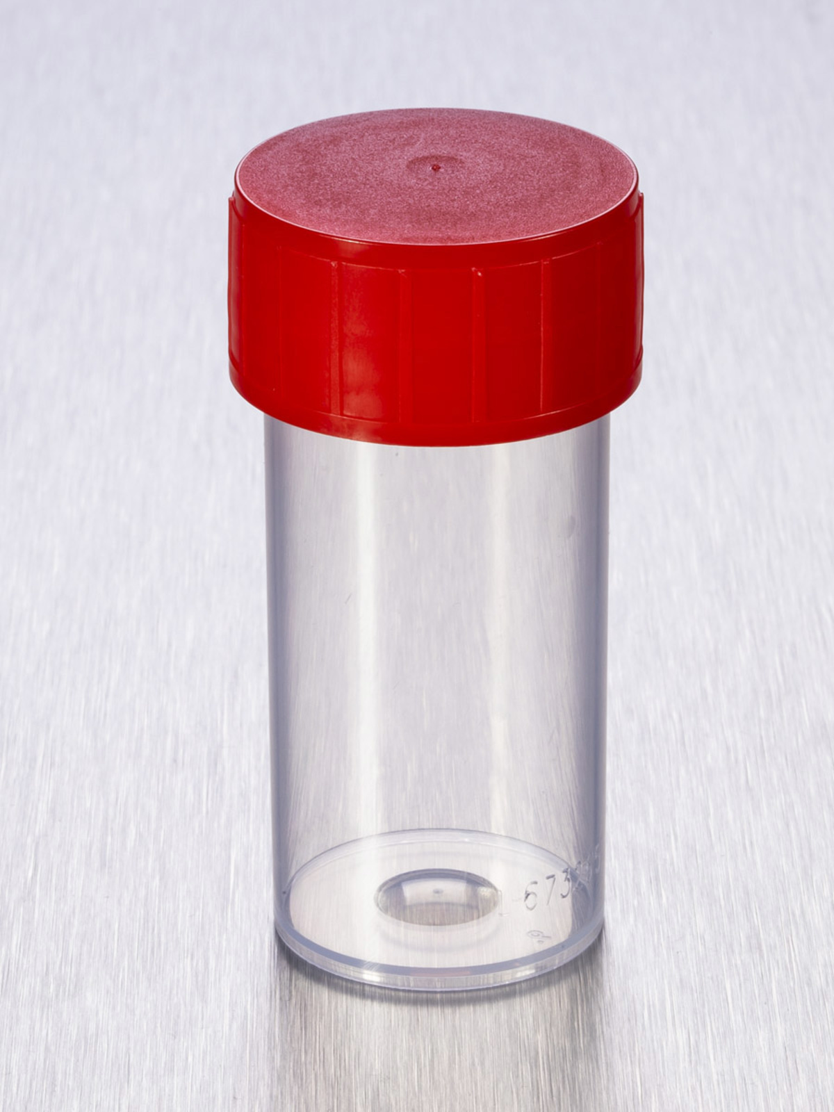 Verzamelpot PP aseptisch 40 ml schroefdeksel - rood