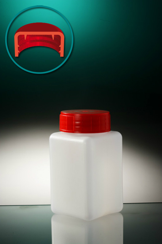 Pot HDPE Vierkant met schroefdop 150ml