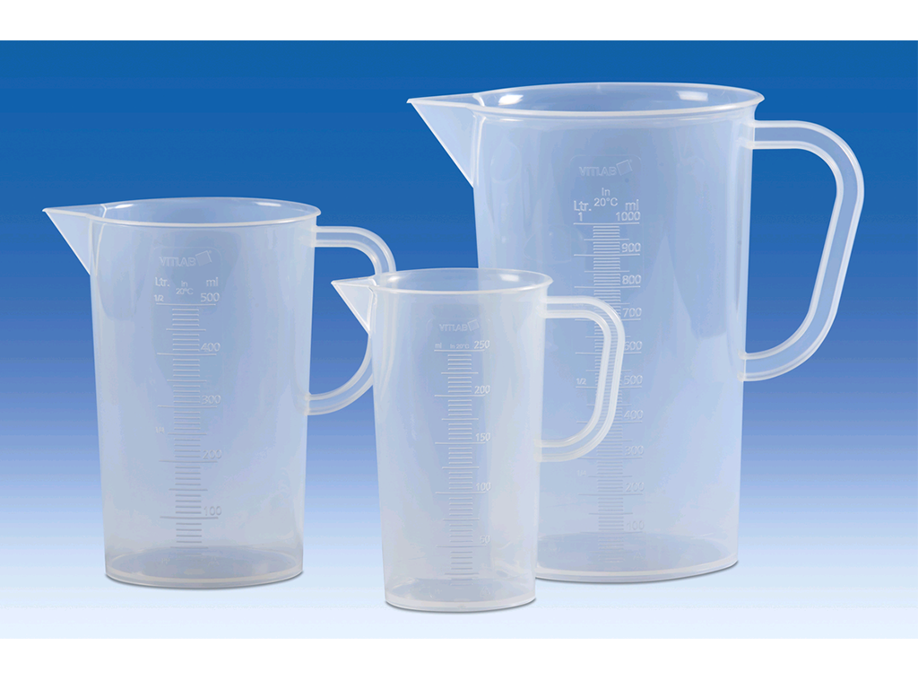 Messbecher PP mit Griff und Ausguss 100/250/1000ml