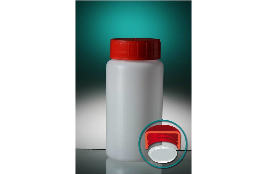 Pot HDPE round with screw cap and insert plug 250ml