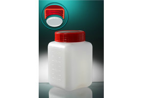 Topf HDPE Vierkant mit Kappe +  Einsteckstopfen 500ml