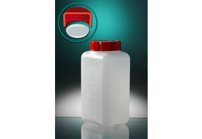 Pot HDPE Vierkant met schroefdop en inlegstop 1000ml