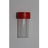 Verzamelpot PP aseptisch 40 ml schroefdeksel - rood