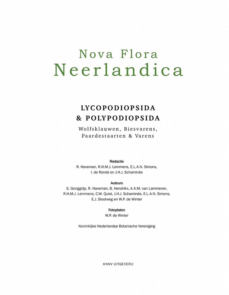 Nova Flora Neerlandica - Deel 1 - Wolfsklauwen, biesvarens, paardestaarten en varens
