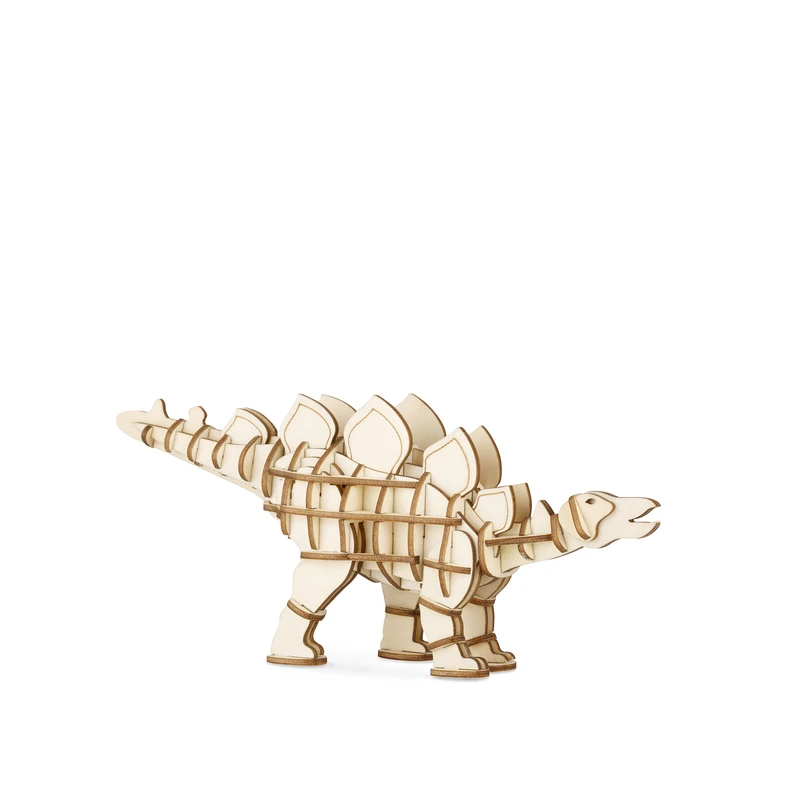 Kikkerland Stegosaurus 3D Wooden Puzzle