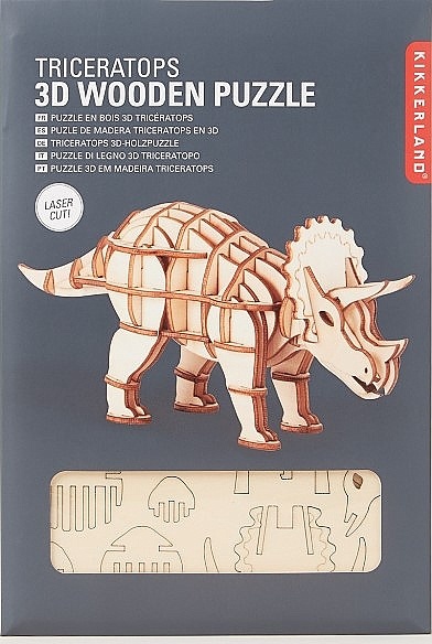 Kikkerland Houten 3D Puzzel Triceratops