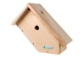 Green Feathers Handmade Wooden Side View Bird Box