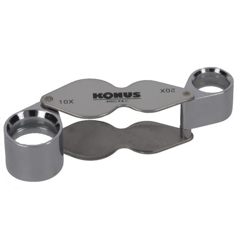 Doppelte Lupe 10x-20x15