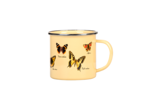 Enamel mug butterflies