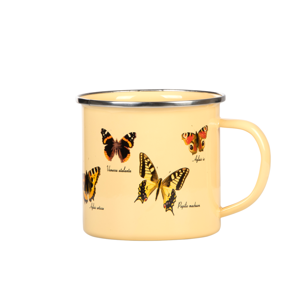 Enamel mug butterflies