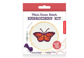 Kikkerland Mini Cross Stitch Embroidery Kit