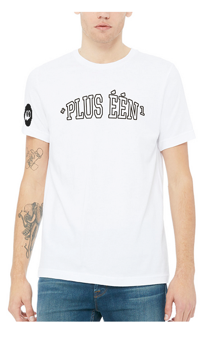 T-shirt Plus één - wit